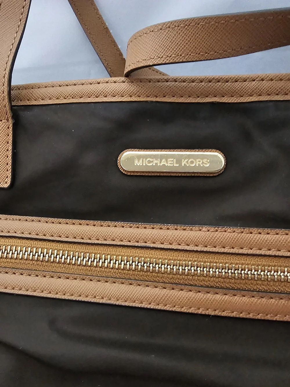 Michael Kors Kempton Brown and Tan Tote Bag
